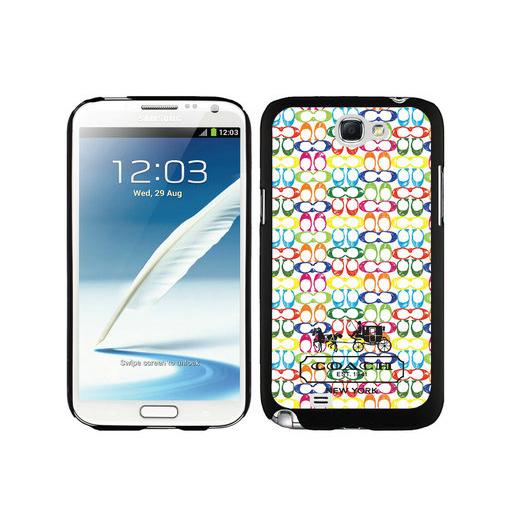 Coach Logo Multicolor Samsung Note 2 Cases DTC | Women